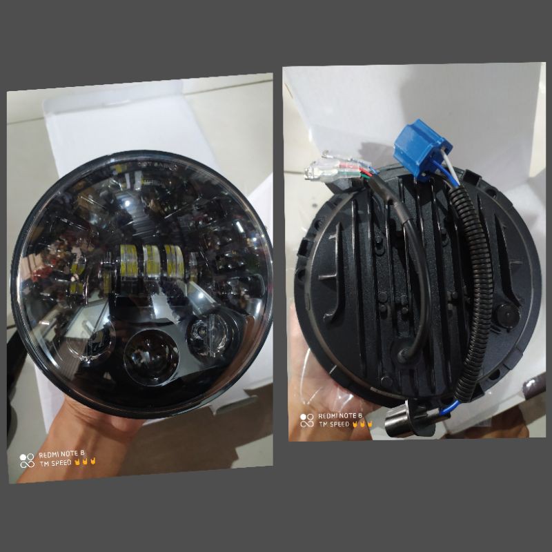 Daymaker 7 inch 19led DOT SAE (ada garansi) pnp batok tiger MP Ninja r/ss scorpio rxking-2