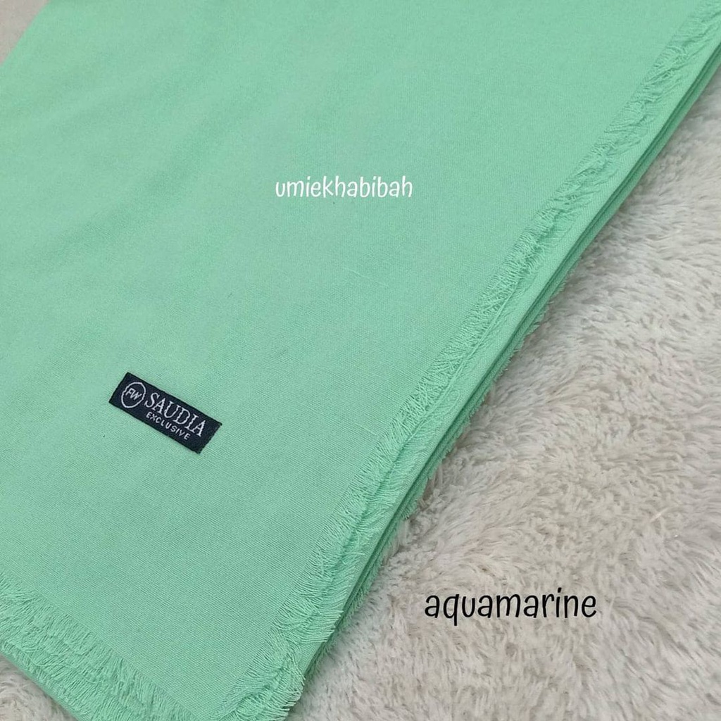 kerudung jilbab / hijab segi empat bahan katun saudia rawis tebal merk saudia bisa untuk anak sekola