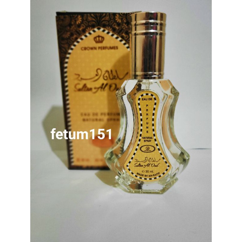 parfum arrafif spray 35ml Sultan Al Oud minyak wangi spray badan