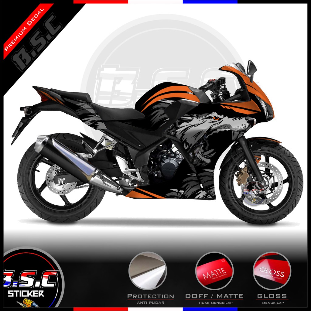 Sticker Decal CBR K45 Motif BMW Livery (Oranye)