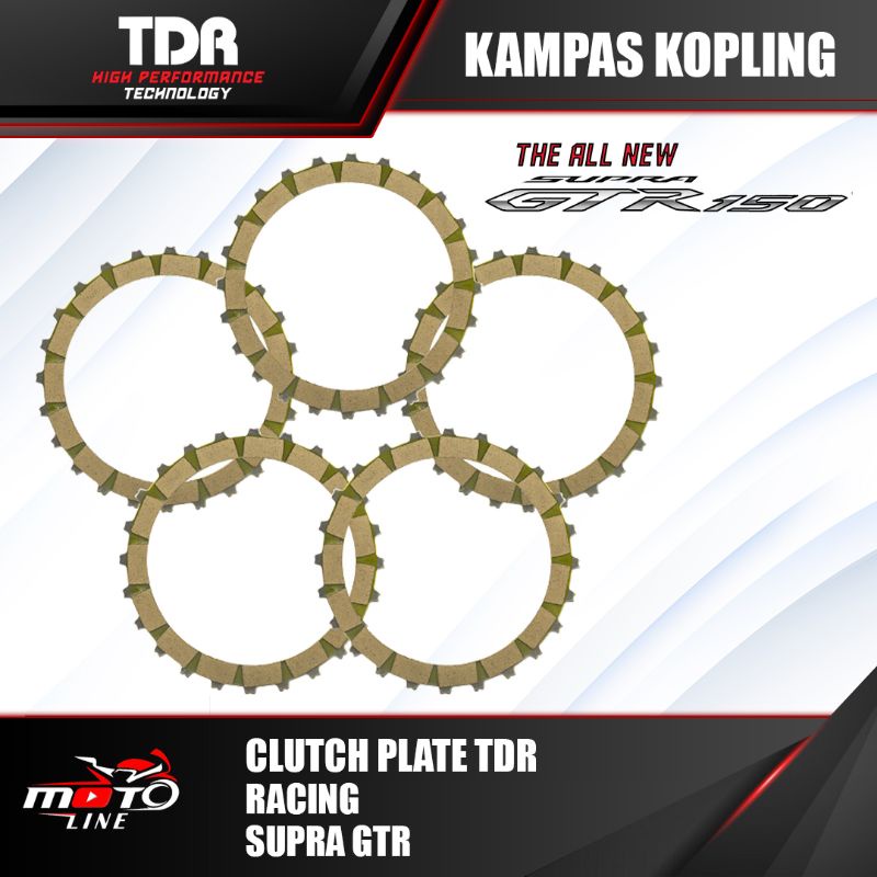 kampas kopling tdr sonic 150 / supra gtr racing