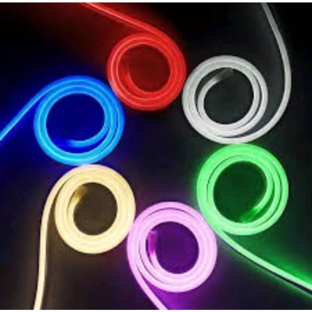 NEON FLEXIBLE 12v NEON FLEXIBLE LAMPU LED SELANG PANJANG 5M KUALITAS SUPER WATERPROOF