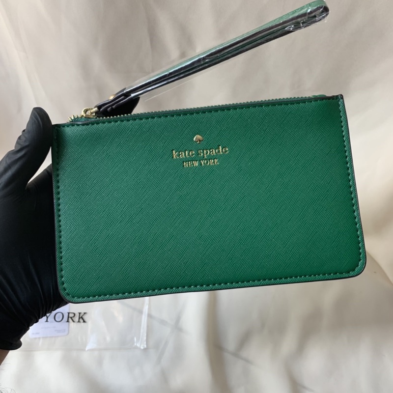 Kate Spade Slim Bee Wristlet / Pouch Green