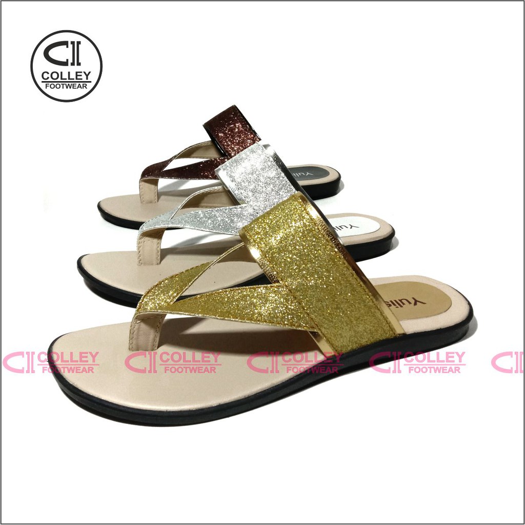 COD - SANDAL FLAT WANITA / GLOSSY / SANTAI GLOWING / FLT-SCW-031