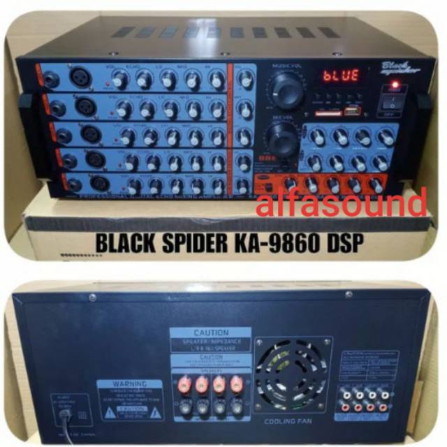 AMPLIFIER BLACKSPIDER KA 9860 DSP AMPLI BLACK SPIDER KA9860DSP KA-9860 DSP KA-9860DSP