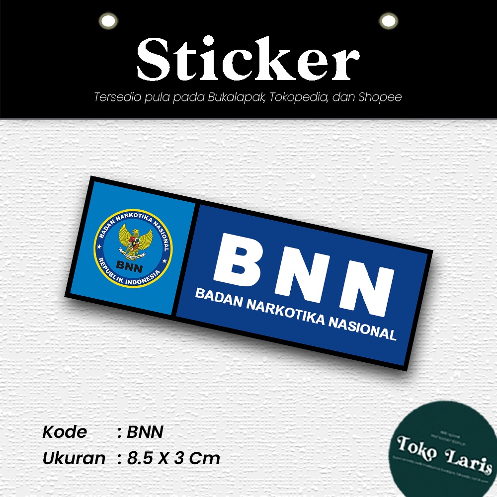 Sticker Plat Motor Dan Mobil BNN [MINIMAL PEMBELIAN 4 PCS]