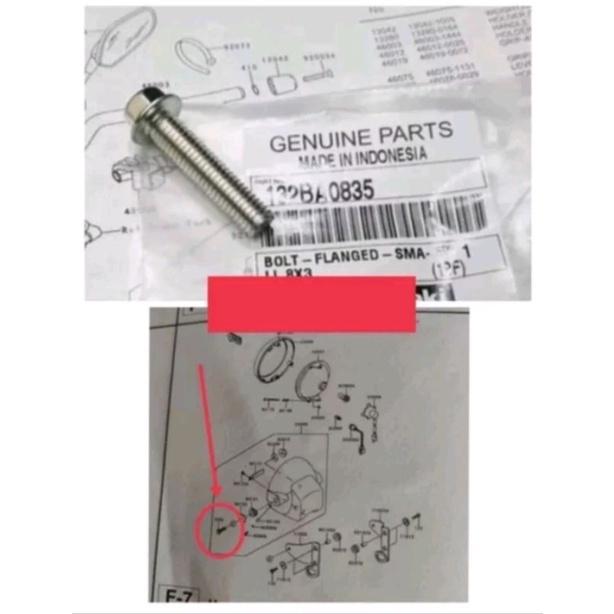 baut batok lampu bulat Ninja r ss original