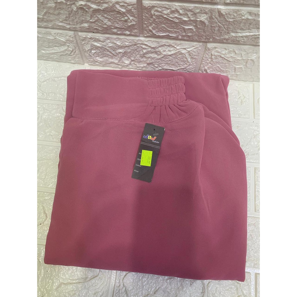 Celana Kulot Payung Ceruty (full furing ) Kulot Wanita Kulot Jumbo Kulot Panjang Hazell Collection-Pink