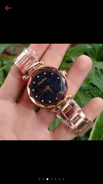 Jam tangan kaca kristal Rante stainless