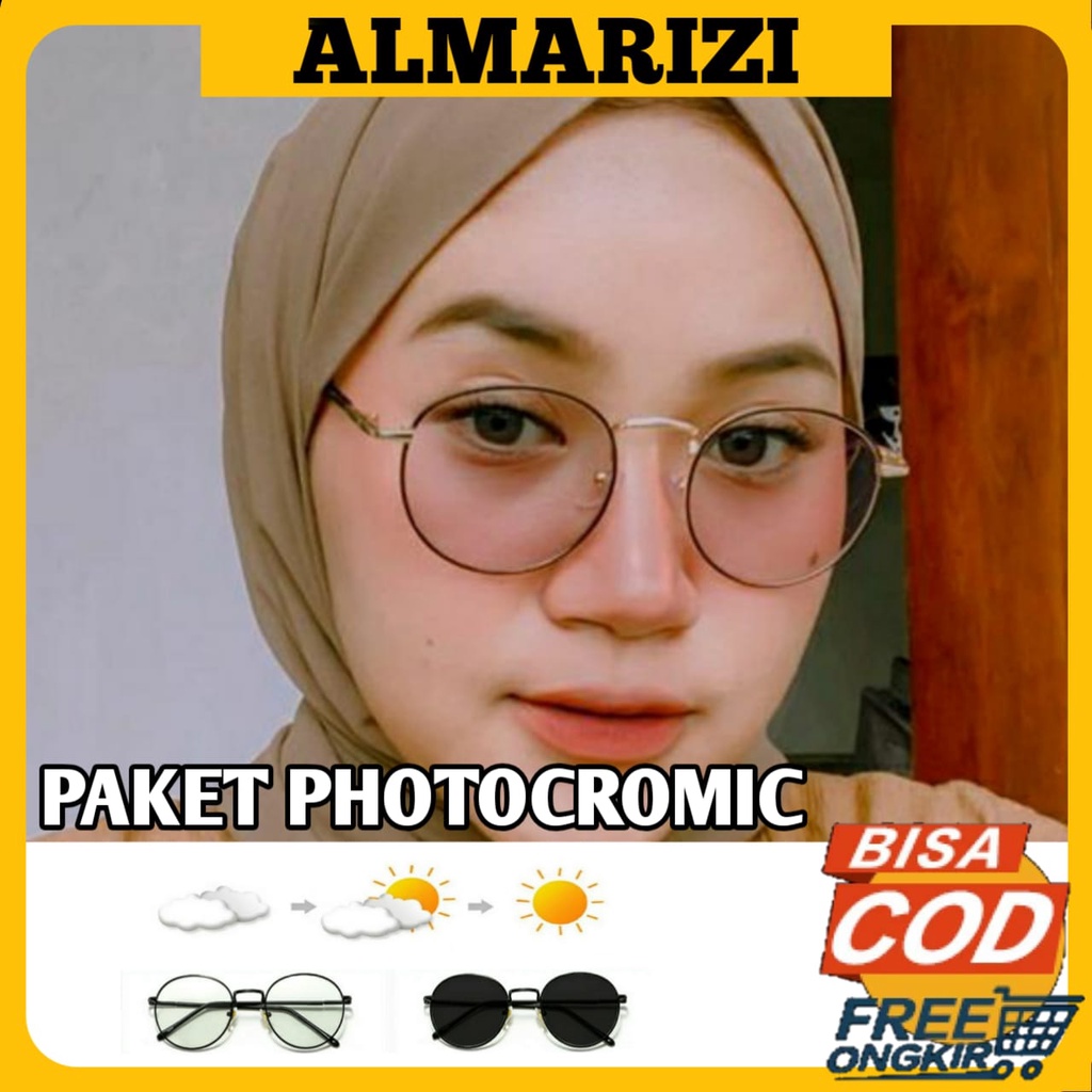 [TERMURAH] Kacamata Photocromic Korea / Anti Radiasi 2 In 1 Potokromik Photochromic Pria Wanita Fotocromic Potocromic