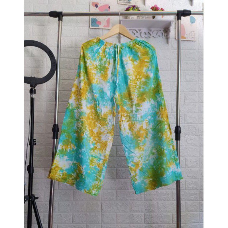 Celana Kulot Jumbo XXL Tie Dye Rayon Bali