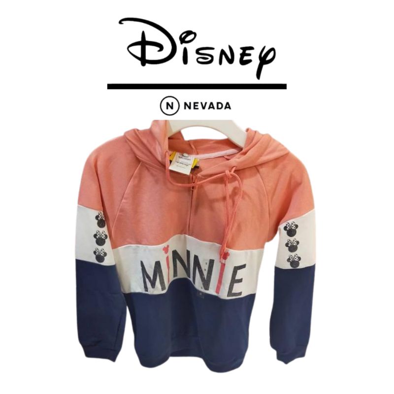 NEVADA Disney Sweater Hoddie Cewek Original Motif Minnie Mouse Size L | Hoddie Wanita Nevada x Disne