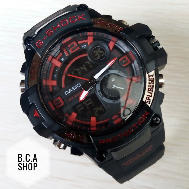 Jam Tangan Pria / Cowok G-Shock GShocK Gwg1100 Hitam List Merah KW termurah
