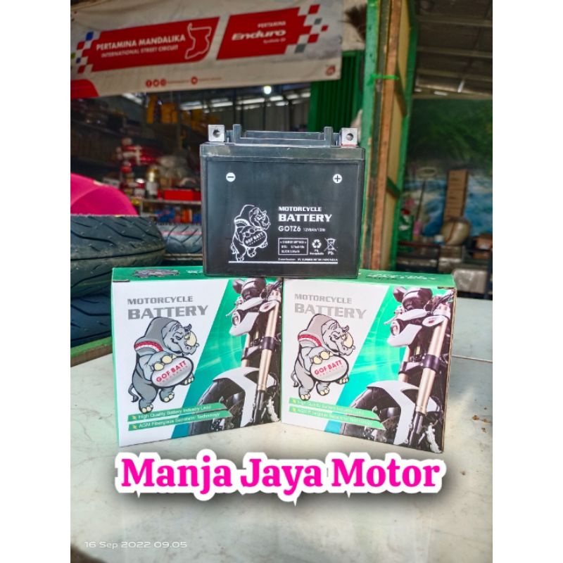 Aki GOF Batt GOM6V 12v/5Ah for Vario 125/150/CBR 150 street fire/Beat Esp ISS/Genio/Freego/N-max new/lexi/Aerox/PCX/ADV/Satria fu