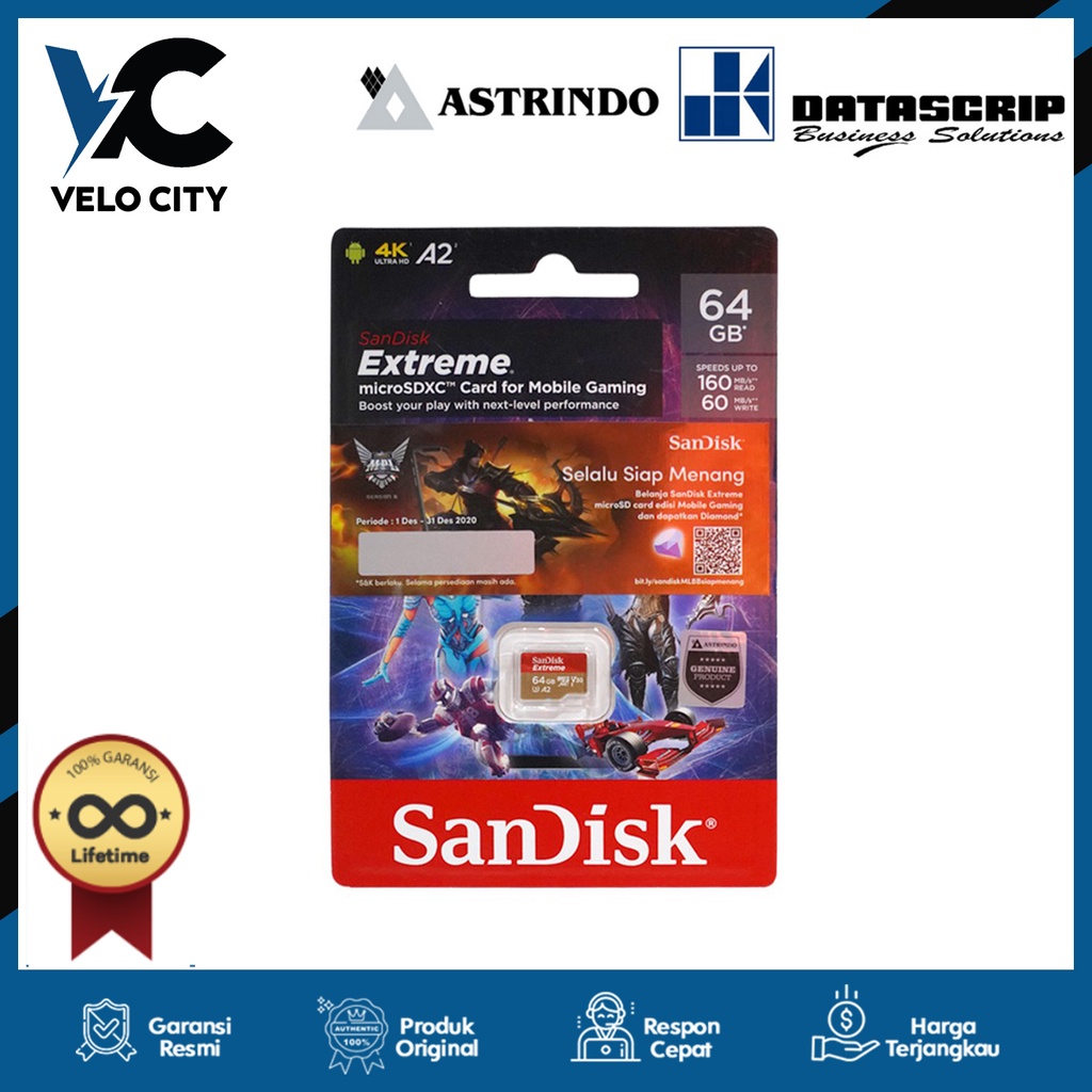 Memory Card | Micro SD 64GB SanDisk Extreme Gaming Limited Edition - Garansi Resmi Lifetime