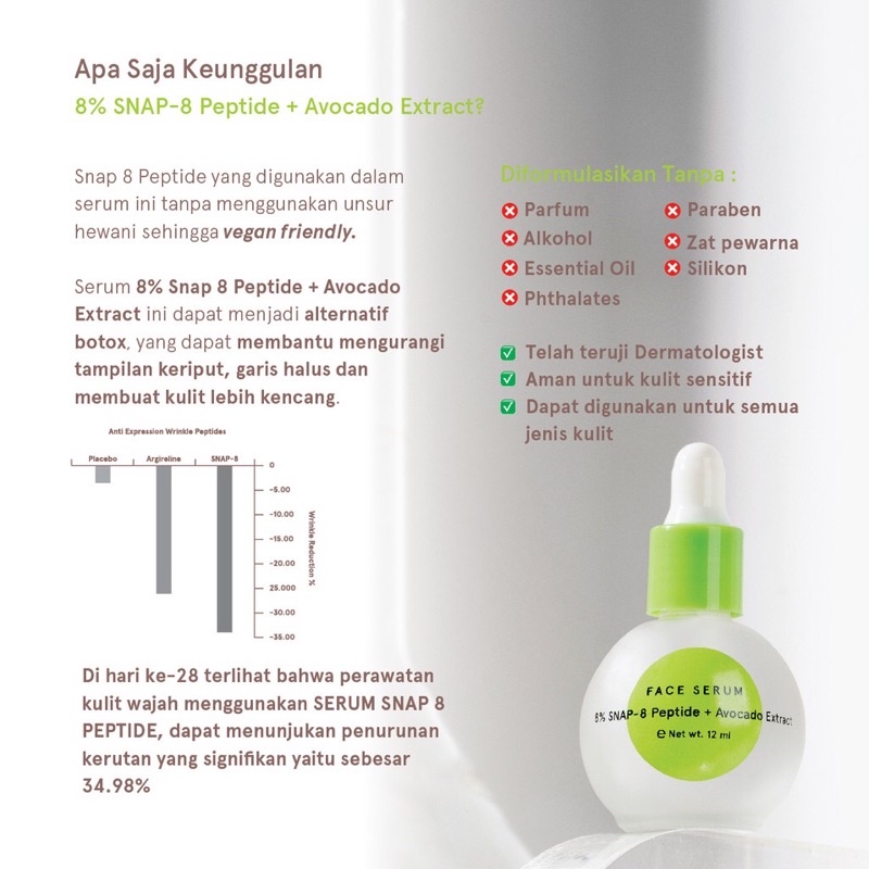 DEAR ME BEAUTY SERUM 8% SNAP 8 PEPTIDE - DEARME BEAUTY