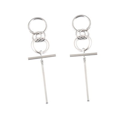 [Bayar Di Tempat]1 pair KPOP BTS bt21 Fashion Design Asymmetric Shape Drop Earrings Stud earring