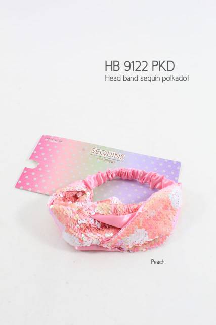 HEAD BAND BANDO SEQUIN POLKADOT 9122