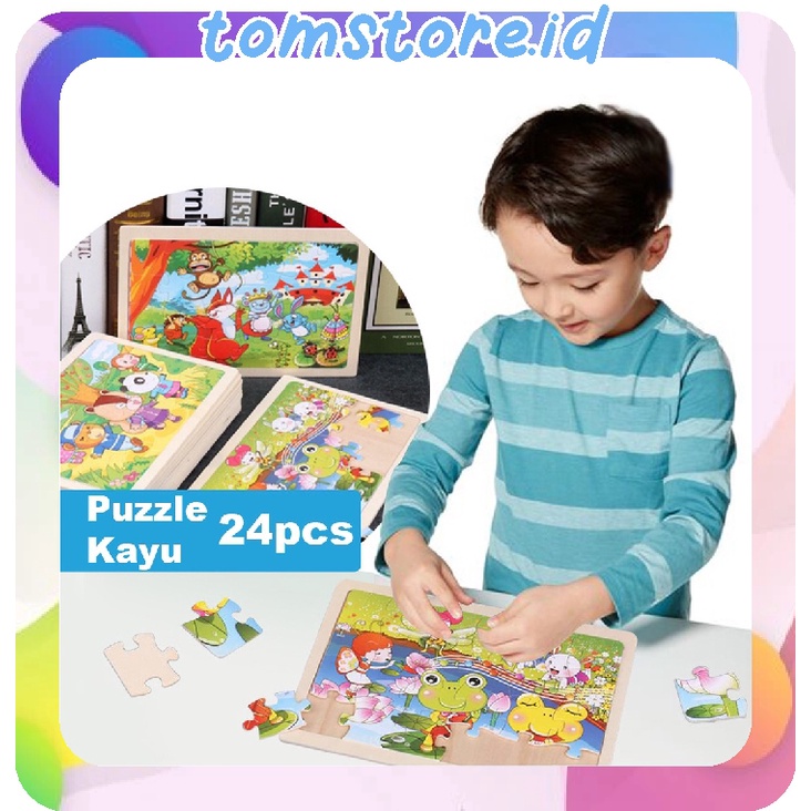 Tomstore.Id Mainan Edukasi Puzzle / Puzzle Kayu 24 Keping / Puzzle Anak Murah / Jigsaw Puzzle T004
