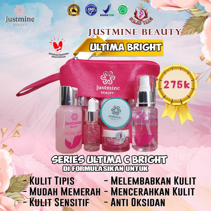 JUSTMINE GLOW JELLY ACNE MORE REMOVE SPOT ULTIMA COD SKINCARE BPOM-ULTIMA C BRIGHT