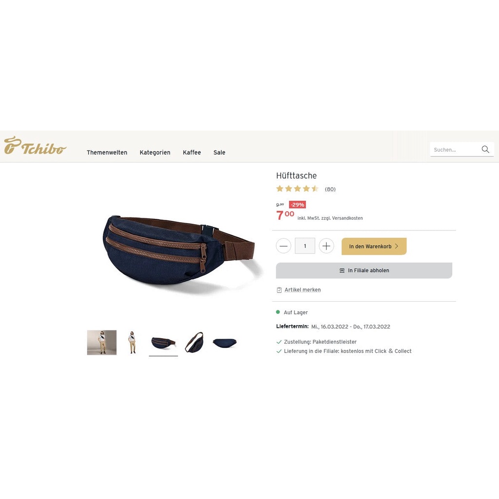 Tchibo Hufttache Tas Waistbag Unisex Branded