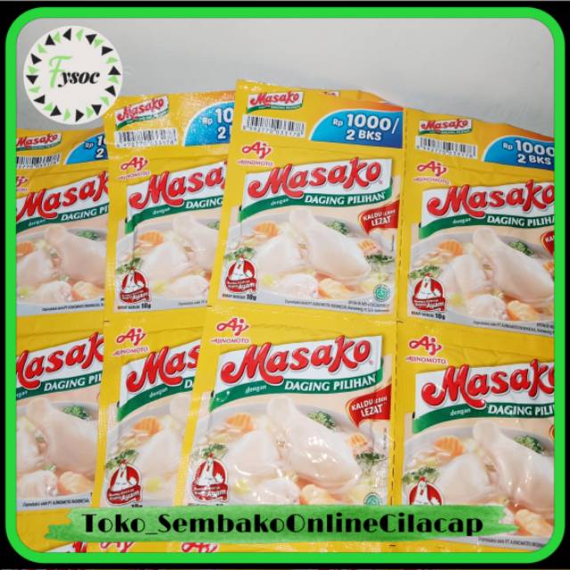 [75gr] MASAKO RASA DAGING AYAM SAPI SERENTENG ISI 6 SACHET