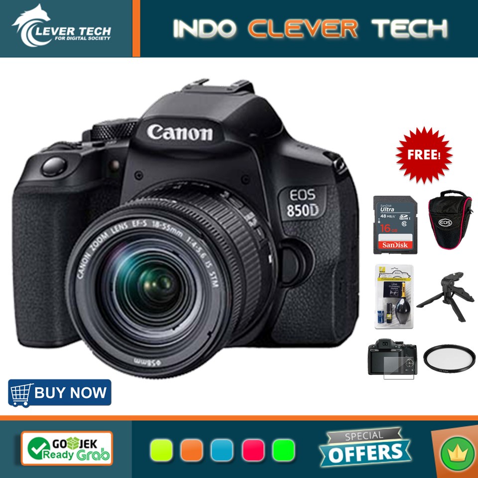 Canon EOS 850D Kit EF-S 18-55mm f4-5.6 IS STM - Garansi Resmi