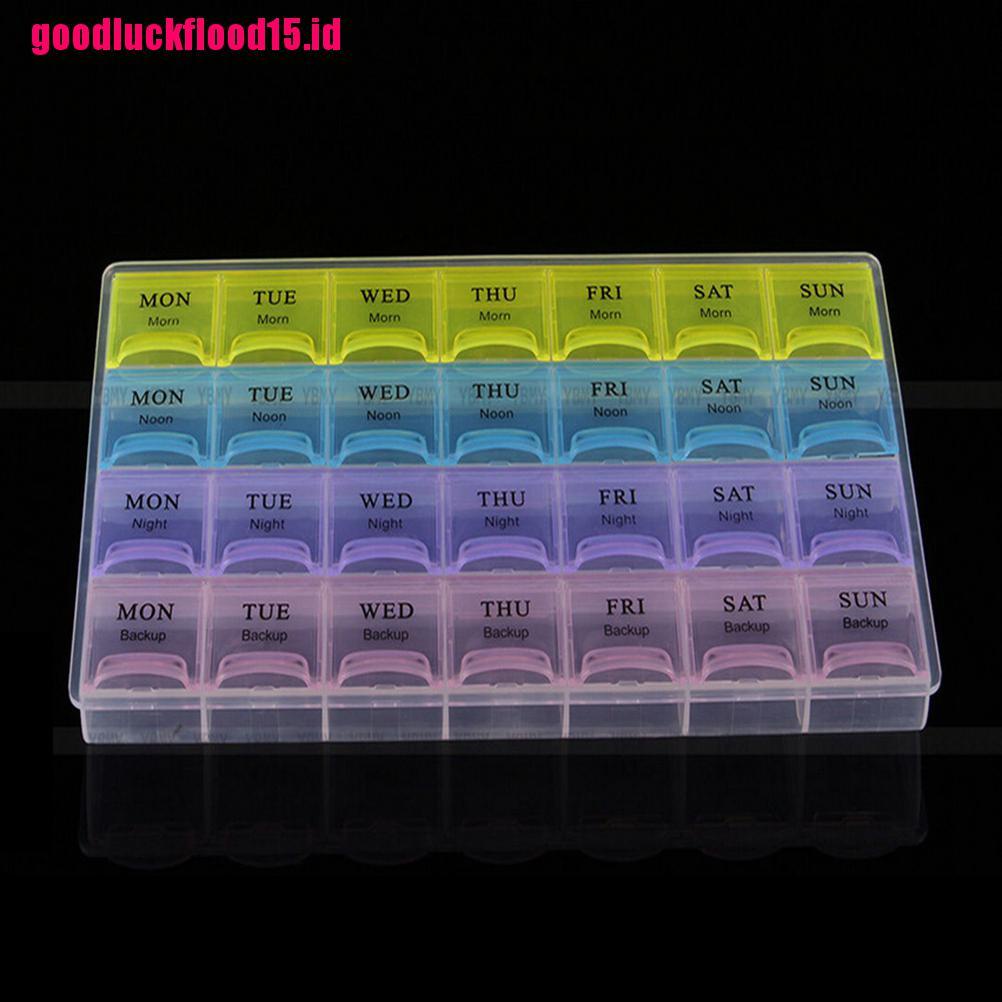 {LUCKID}Weekly 7 Days Tablet Pill Box Holder Medicine Storage Organizer Case Container