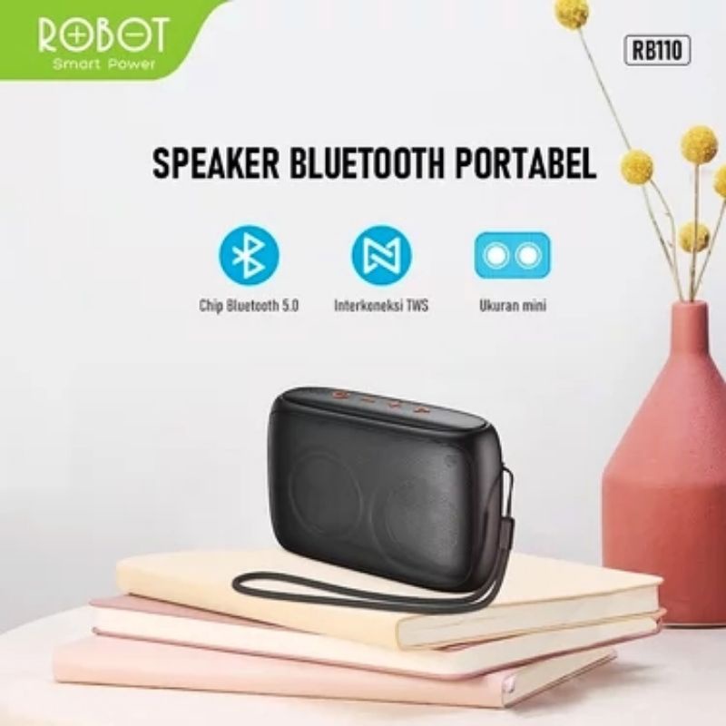 (ROBOT RT110) Speaker Bluetooth Bass Stereo Speaker Wireless Portable