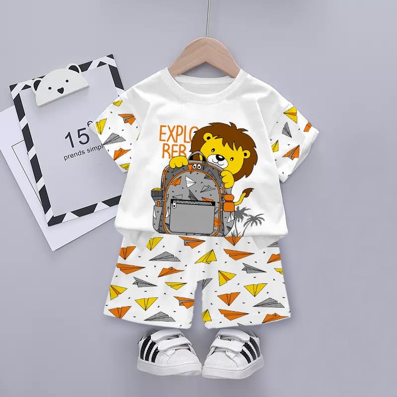 SETELAN BAJU BAYI MOTIF  ANAK OBLONG UNISEX/SETELAN BAJU BAYI/BAJU ANAK MURAH - Oblong Spider, S