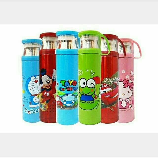 Termos Karakter Tutup Gelas Cangkir / Botol Minum Panas Dingin 500ml