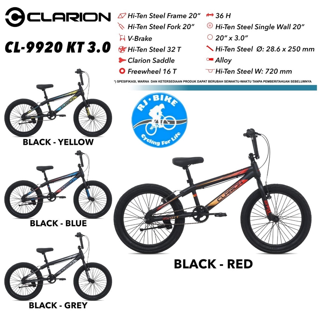 SEPEDA BMX 20&quot; CLARION BMX CL9920 BAN 3.0 DAN 2.4