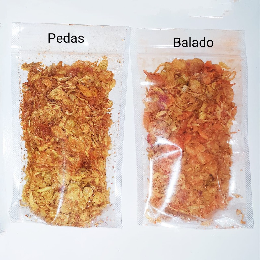 

Bawang Goreng Pedas 100gr - Bawang Goreng Balado - Bawang Goreng Asin