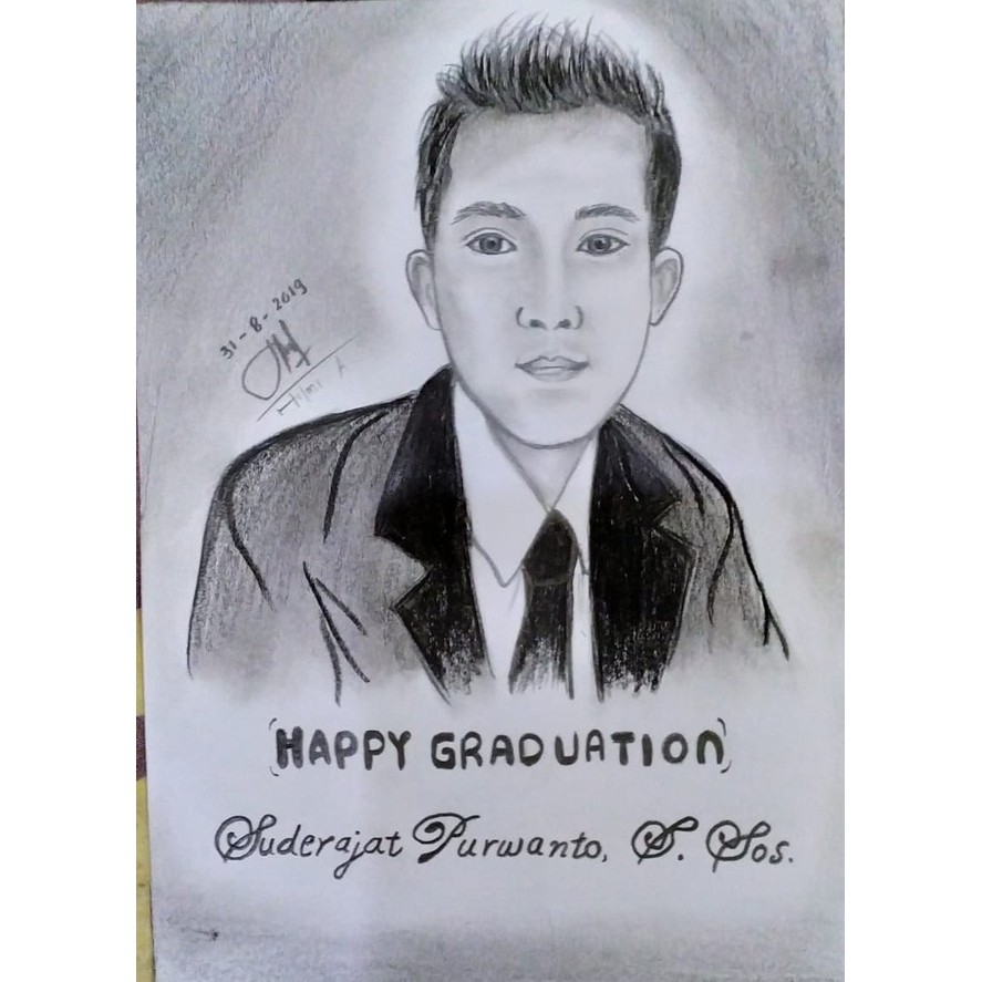 Jual Sketsa Wajah - Lukisan wajah+ ukuran 10R + laminating Variasi