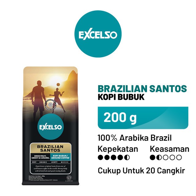 

EXCELSO Brazilian Santos - Bubuk Kopi 200 gr