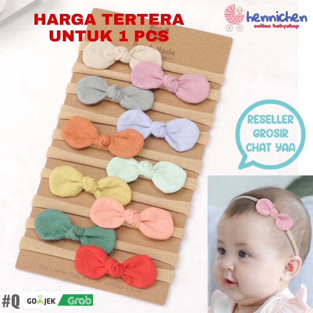 PILIH WARNA BANDANA BAYI HEADBAND BAYI POLOS IMPOR HEADBAND NYLON