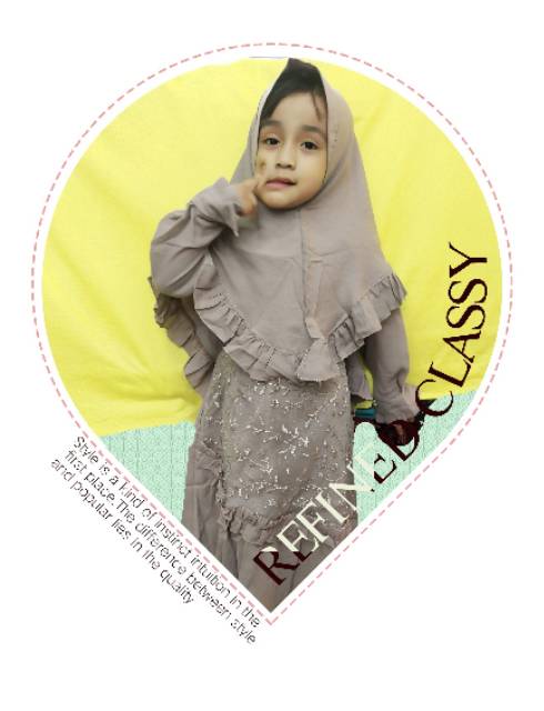 Baju muslim anak 2-5T baju gamis syari anak  dress anak perempuan  islami