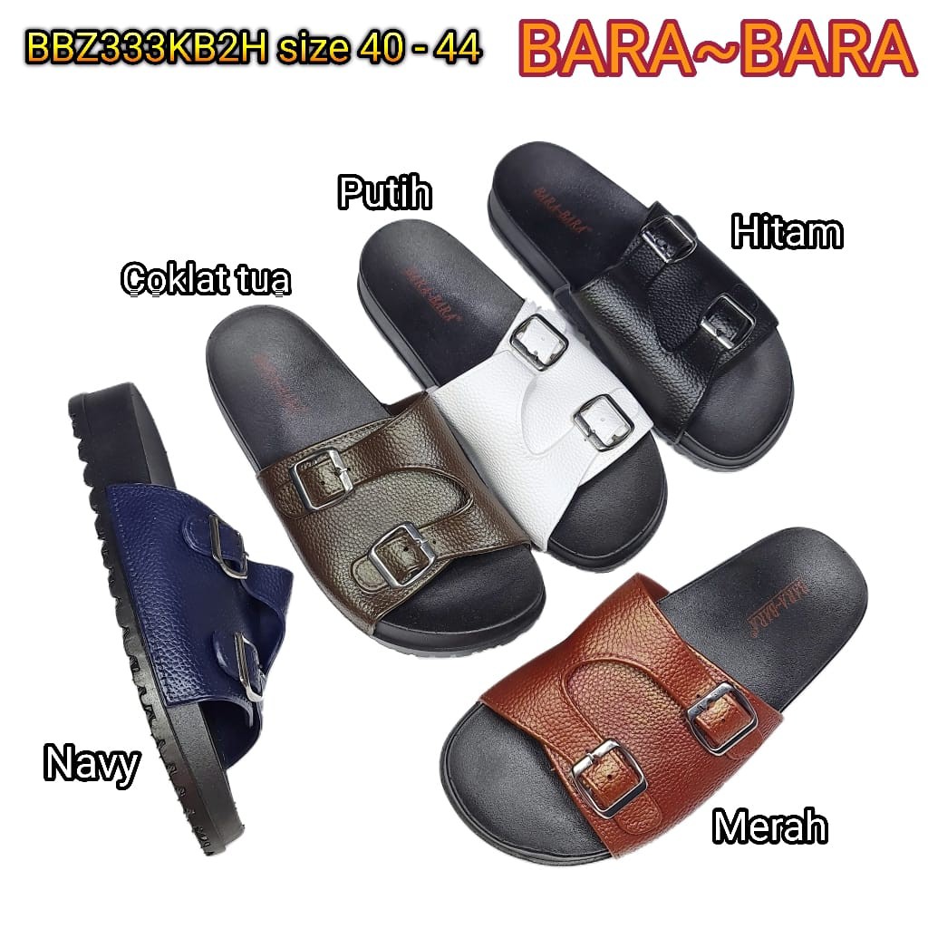 jelly sandal pria bara bara sendal tali gesper import barabara cowok BBZ333KB2H