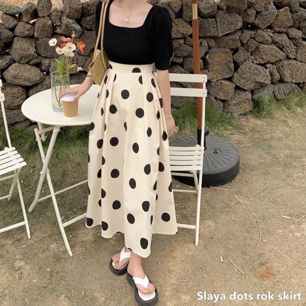 Slaya dots rok skirt -Thejanclothes