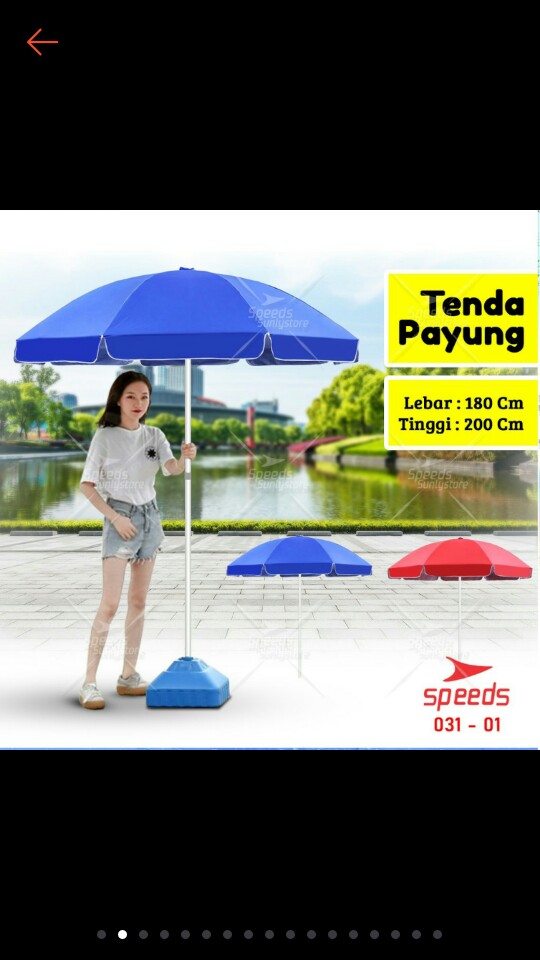 Payung Tenda Payung Pantai / Payung Cafe Warung Kaki Lima Event Diameter 180cm 031-01