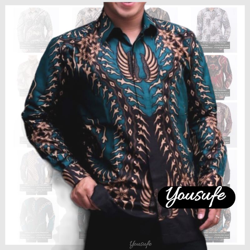 Kemeja Batik Pria Lengan Panjang Halus Katun Motif Bernekel Hijau Nyaman Halus Tidak Menerawang Cocok seragam Kantor Hajatan Pernikahan Keluarga Guru Sekolah Shopee Cod BNH01