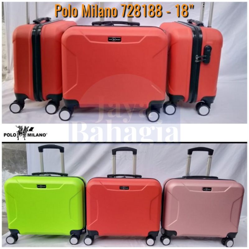 Koper Kabin Fiber Size 18 Inch Polo Freedom Milano Pramugari Pilot Roda 4 Putar