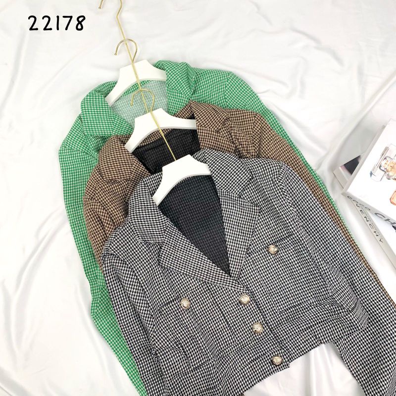 Blazer Crop Wanita | Blazer Wanita | Blazer Kekinian Vir