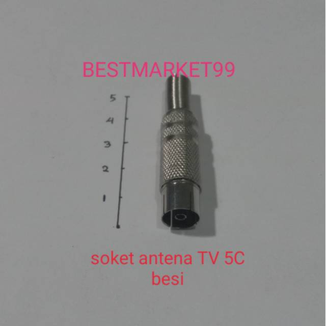Jack TV 5C soket (female) antena TV 5C