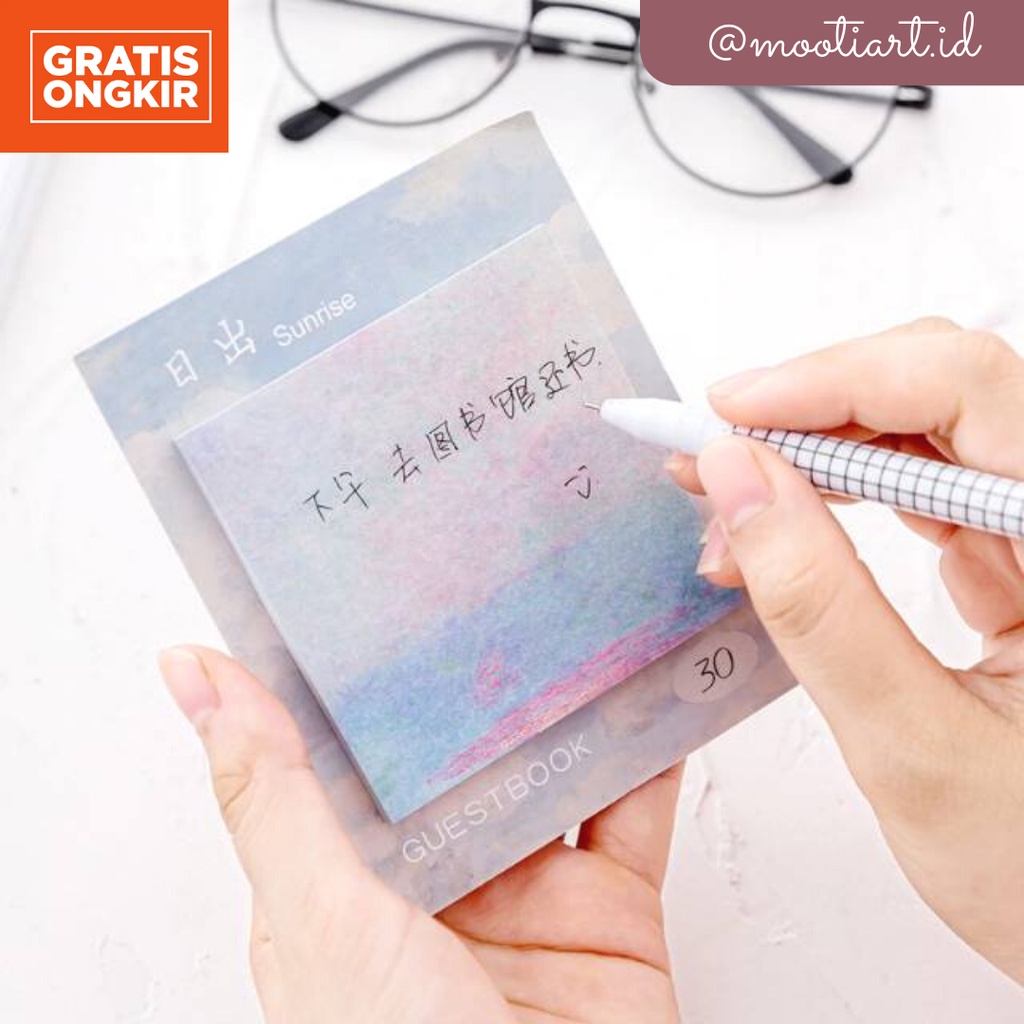 

[STICKY NOTES] STICKY NOTE MOTIF PEMANDANGAN MEMO CATATAN WATERCOLOUR AESTHETIC
