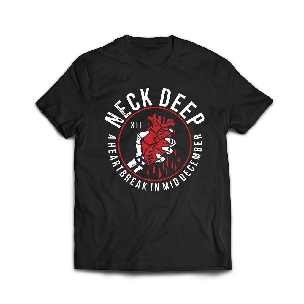 tshirt band NECK DEEP HITAM kaos band kaos murah