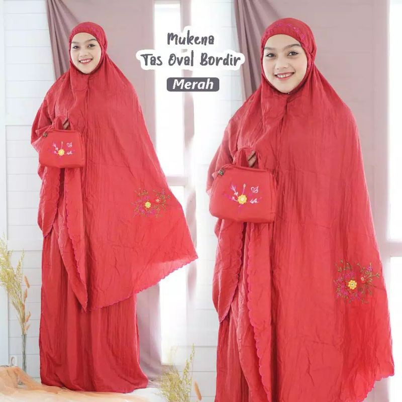 MUKENA PARASUT BORDIER TAS OVAL CANTIK ll MUKENA SAFAR