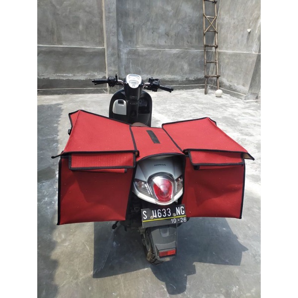 TAS OBROK MOTOR BAHAN TERPAL/KANVAS TAS KURIR TAS POS SUPER KUAT TERLARIS