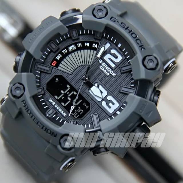 Jam Tangan Casio Fashion Pria Gshock 1802 Water Resist - Abu