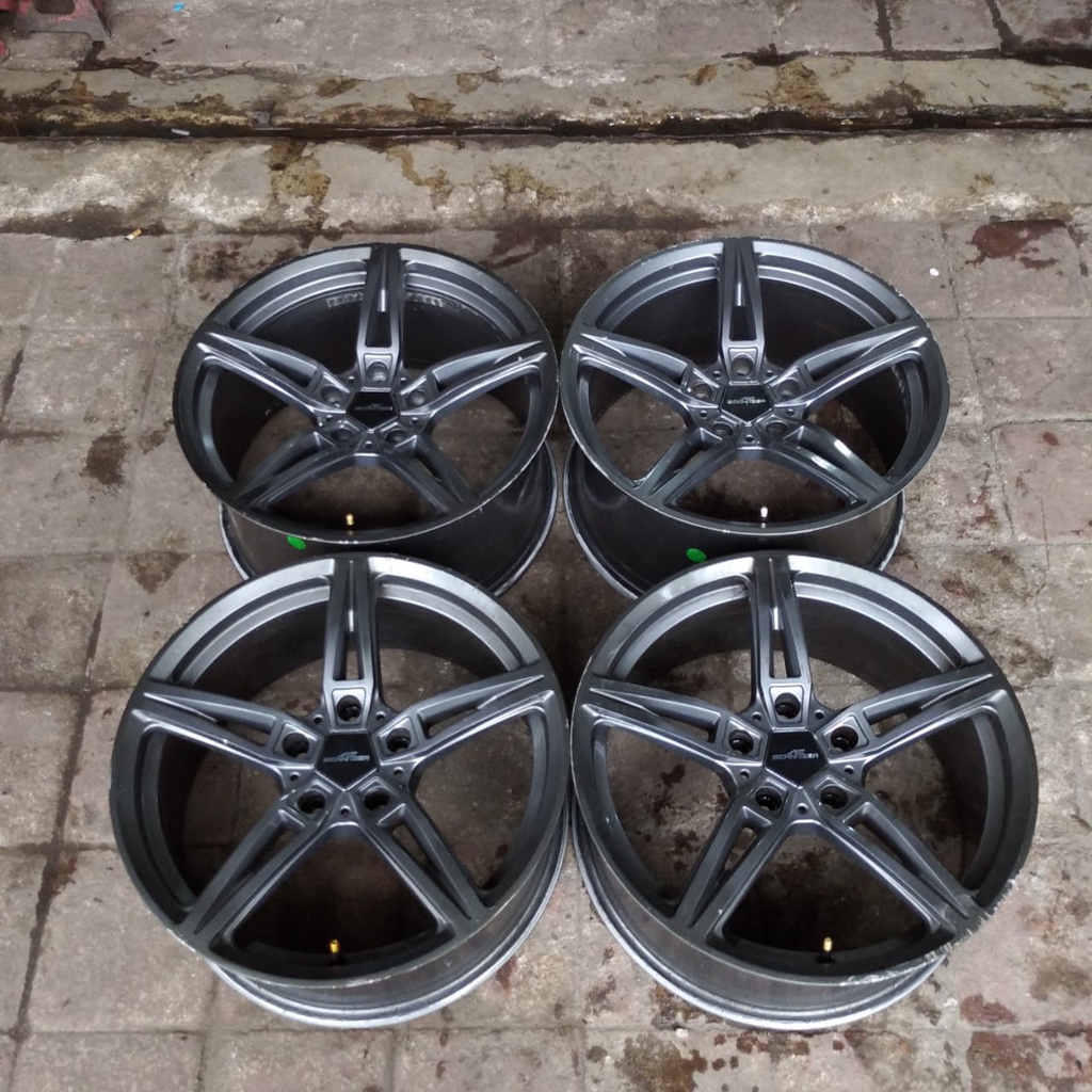 VELG MOBIL SEKEN BEKAS COPOTAN BMW MODEL AC-SNITZER RING 18 LEBAR 8 DAN 9 PCD 5X120 ET 35 GREY
